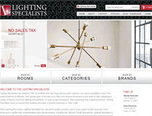 Tablet Screenshot of lightingspecialists.com